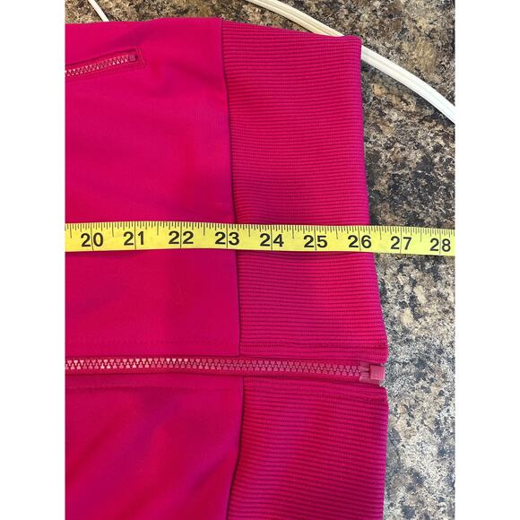 Nike Large Magenta Purple Zip Front Track Jacket Black Gray Racing Stripes - Picture 7 of 7